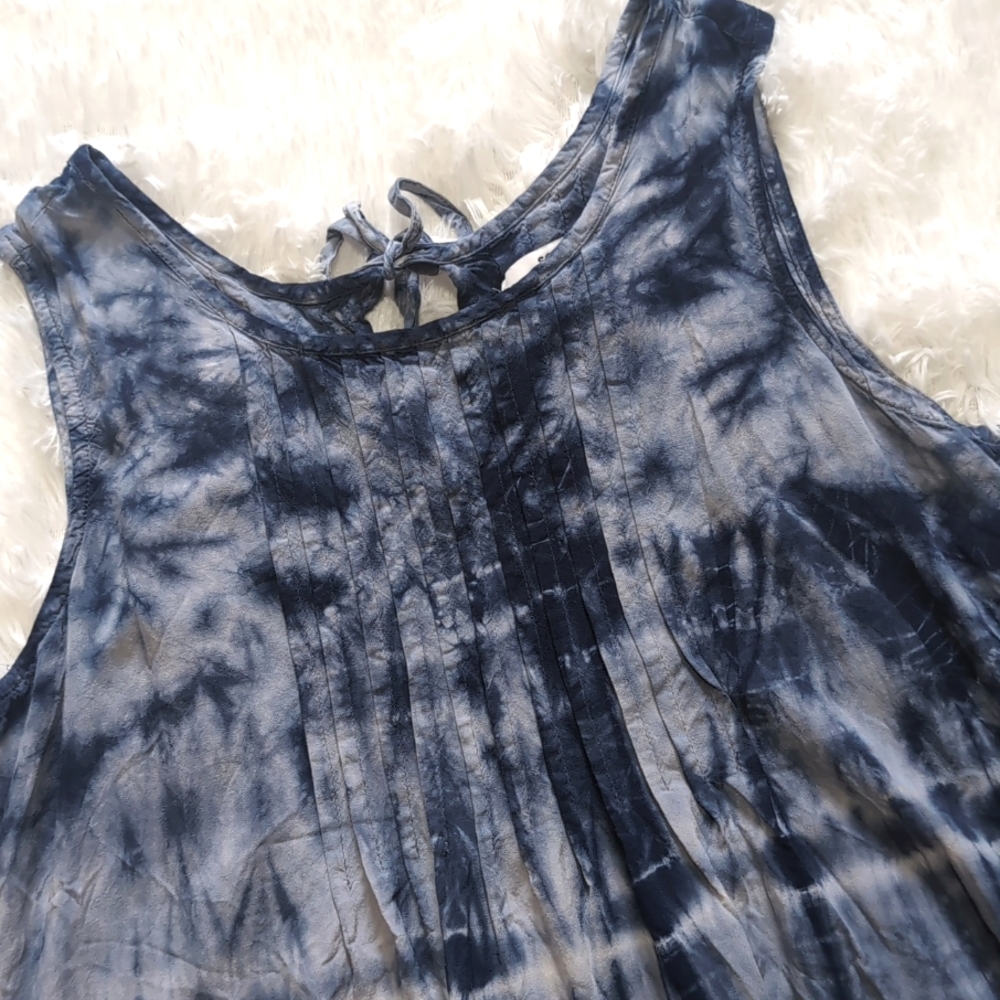 Sonoma Blue Tie Dye Ombre Flowy Dress with Pockets - Picture 2 of 12